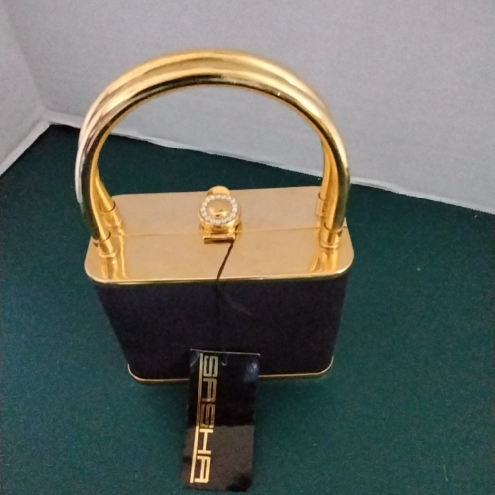Sasha Black and Gold Women's Handbag
